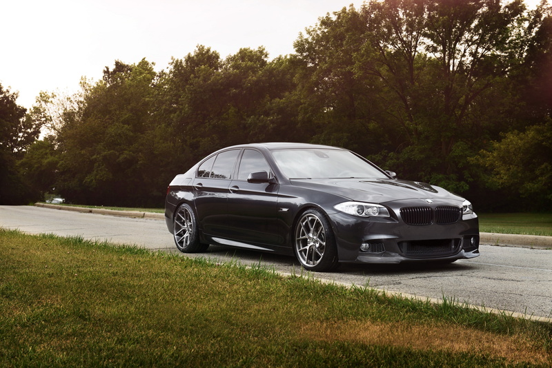 luxury, BMW, nature, outdoors, travel, motor vehicle, mode of transportation, transportation, black, vehicle, tree, silver colored, road, land, BMW 5 Series