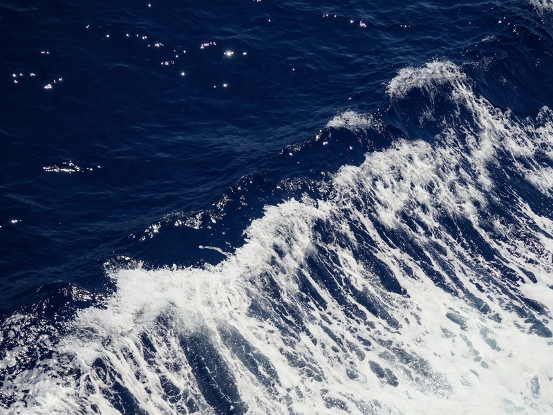 wake - water, aquatic sport, water, mediterranean sea, diagonal, high angle view, 4K, no people, wave, scum, breaking, wave pattern, seascape, nature