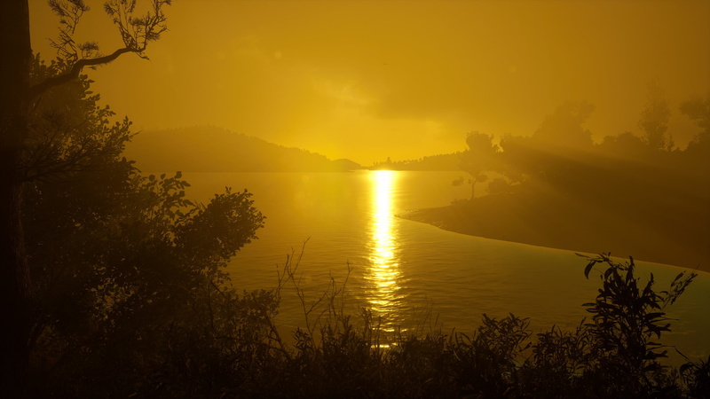 video game art, digital art, sunset, landscape, SCUM - Game PC, 2K
