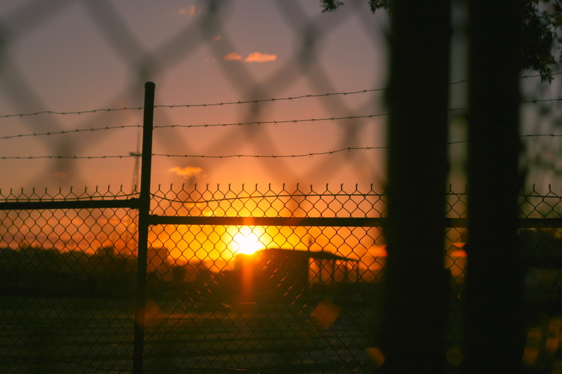 light, light and shadow, scenics - nature, protection, sunlight, lens flare, no people, cloud - sky, sky, sunset, shadow, sun, net, chainlink fence, beauty in nature