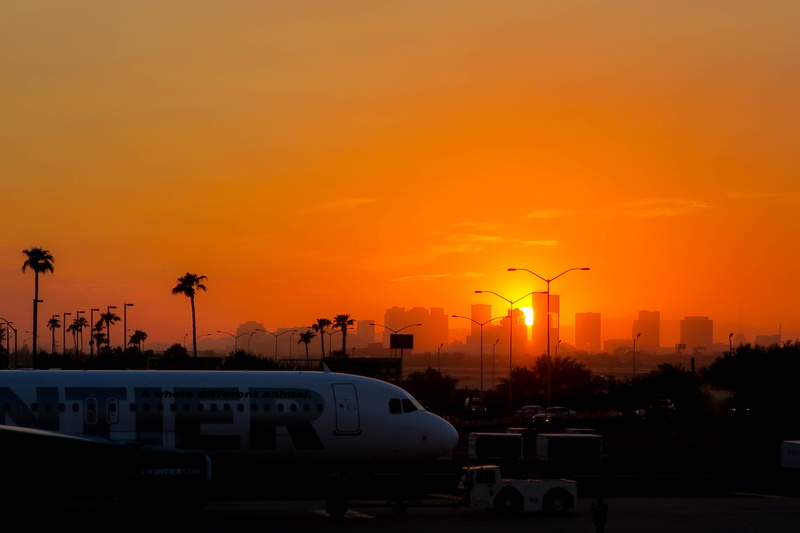 nature, city, building exterior, road trip, land vehicle, downtown, united states, palm tree, travelling, sky harbor, phoenix, built structure, red, street