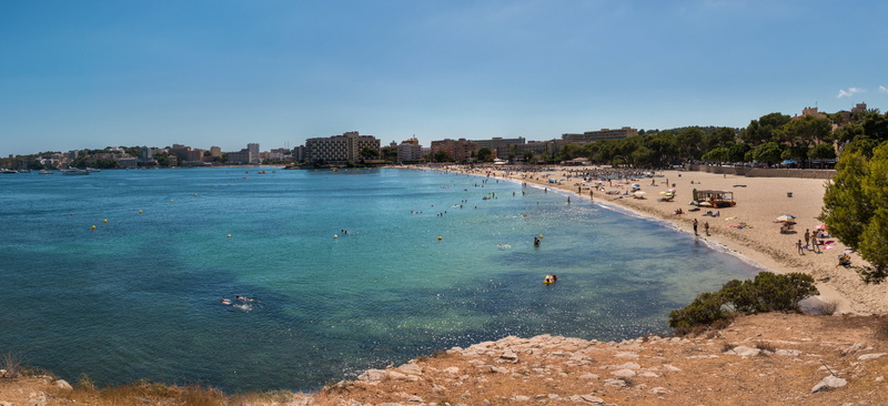 travel, holidays, 4K, building, coastline, sea, bather, palmanova, palma nova, architecture, building exterior, holiday, seashore, tourism, trip, palmanova beach