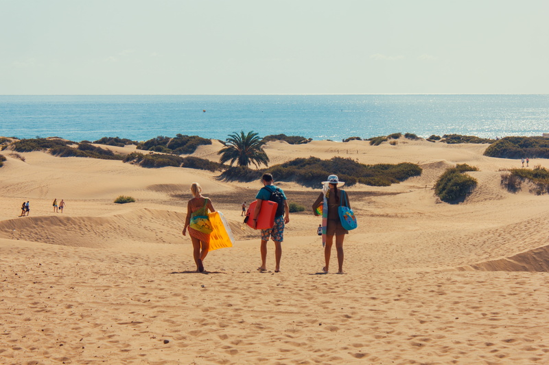 nature, canary islands, adult, real people, summer, 5K, people, togetherness, water, sandy beach, sand, holiday, maspalomas, sea, lifestyles, women, daytime