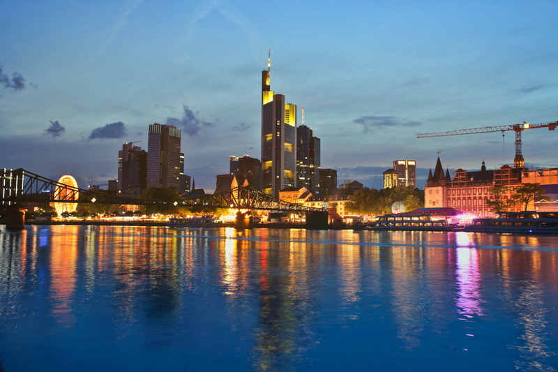 Skyline, city, eye, travel, Skyscraper, tall - high, Reflection, illuminated, water, outdoors, Capital, metropolis, London, skyscrapers, no people, 2K