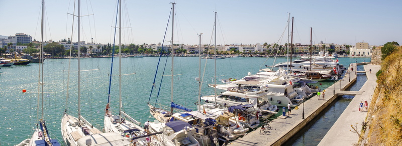 water, nautical vessel, high angle view, boats, port, coast, architecture, moored, transportation, quay, the aegean sea, mast, sea, pole, sailing, kos