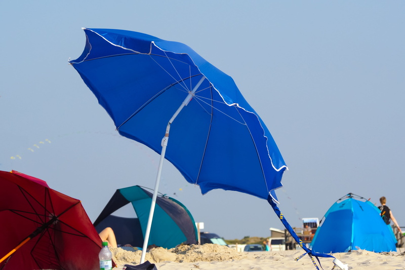 holiday, 4K, beach, sand beach, nature, sea, wind, parasol, beach shelter, blue, protection, summer, tent, ording, environment, day, umbrella, sky, no people