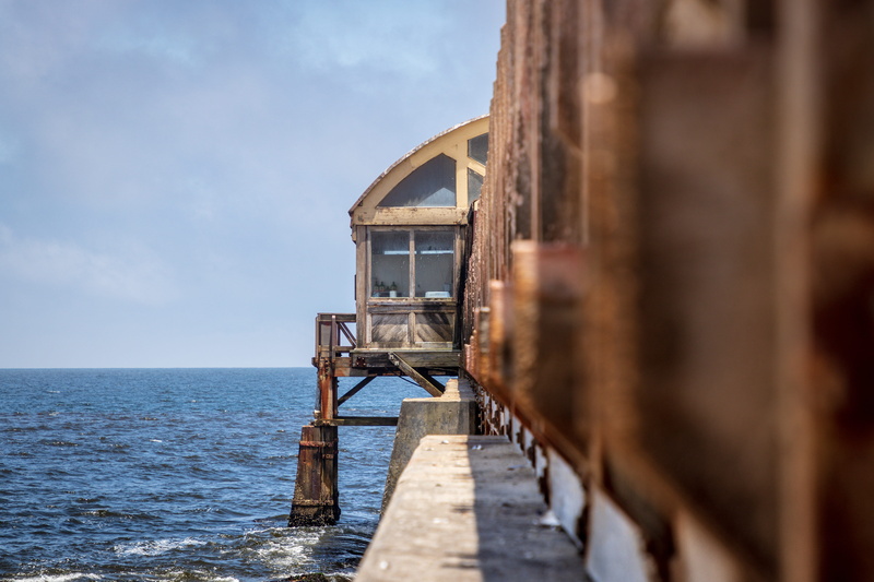 sky, rural, day, scenics - nature, pier, land, house, water, horizon, cloud - sky, nature, dock, handrail, outdoors, wood, building exterior, architecture