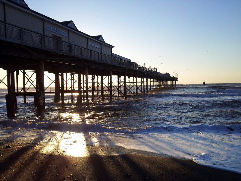 english, tranquility, beach, scenics - nature, architectural column, outdoors, england, built structure, sand, 4K, seafront, tide, nature, teignmouth