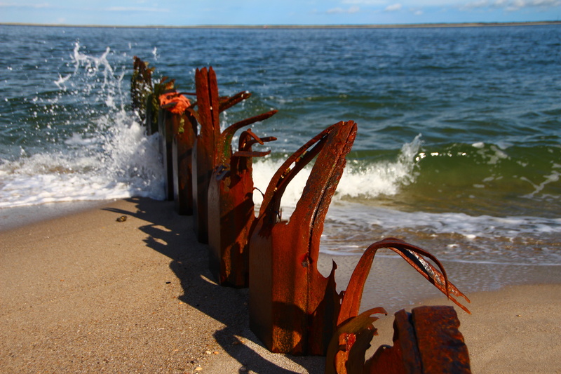 rusty, focus on foreground, pier, beach, transportation, coast, sky, no people, scenic, sea, seaside, 5K, environment, sand, coastline, seascape, rust
