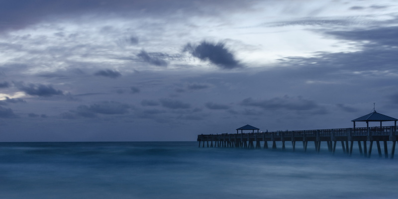 water, outdoors, nature, built structure, coast, ocean, juno beach, coastal, sky, scenics - nature, fishing, sunset, sea, sunrise, horizon over water, morning
