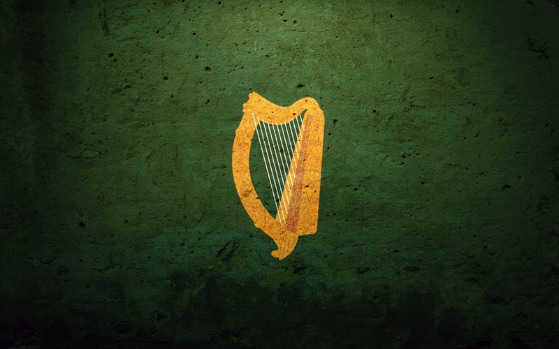 flag, irish harp, 720P, coat of arms harp, ireland