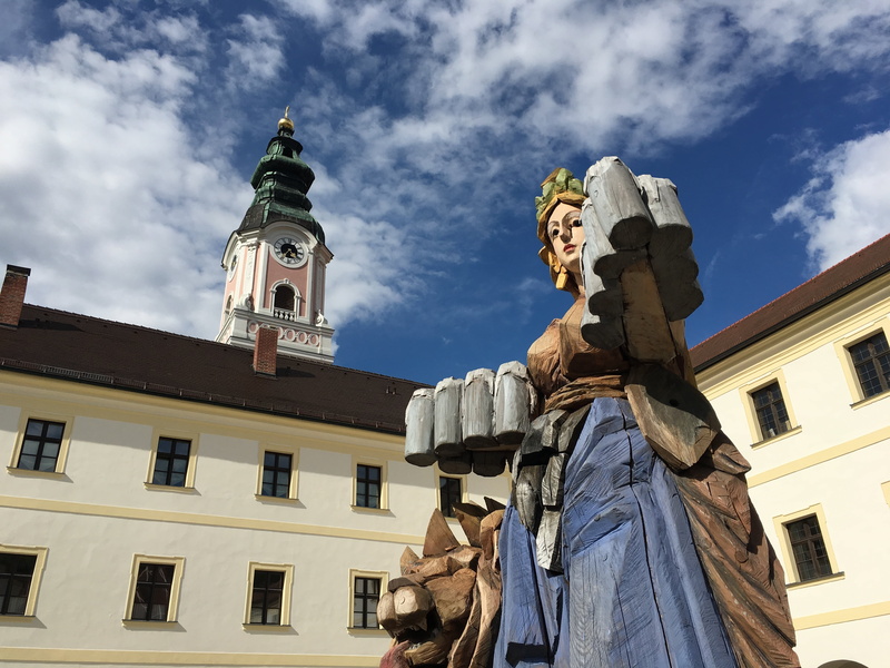 nature, sculpture, human representation, day, monastery, sky, spirituality, representation, brewery, religion, building, bavaria, beer, old brewery, aldersbach