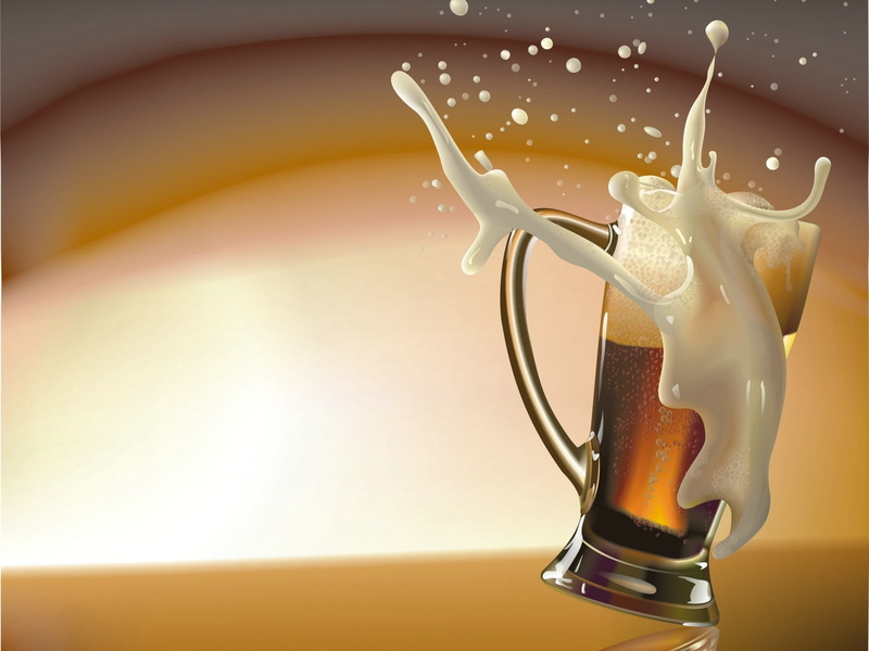 drinking glass, 720P, digital art, simple background, beer