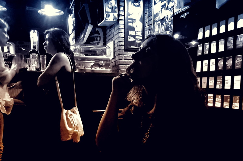 prime adult, two people, adult, food and drink, young women, dark, black and white, cocktail, restaurant, refreshment, woman, illuminated, night, group