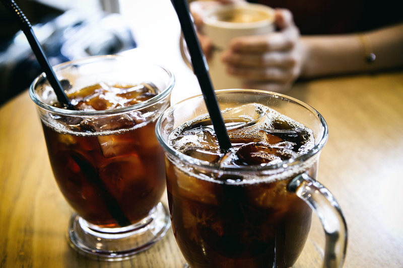 two, ice cube, food and drink, beer glass, coffee, table, creme, beer, beverage, dessert, 4K, liquid, human body part, parfait, indoors, clear, glasses