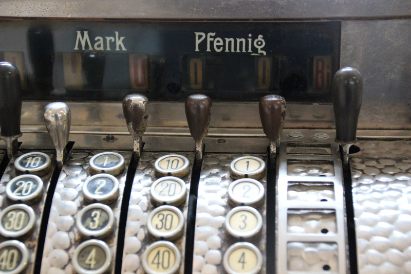 push button, typewriter, retro styled, currency, cash register, close-up, mechanically, western script, number, old, no people, business, deutsche mark