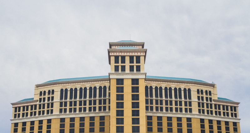 office building exterior, day, hotel, cloud - sky, bellagio hotel and casino, low angle view, sky, courthouse, bellagio, las vegas, built structure, casino