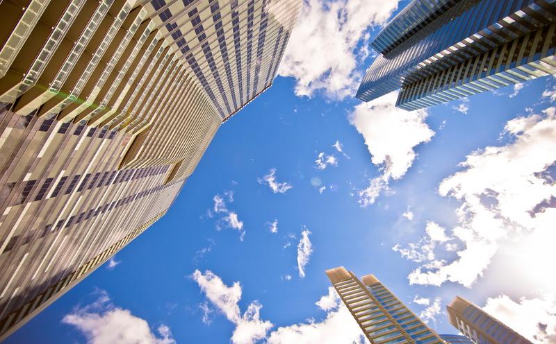 tilt, The Cosmopolitan Hotel, sky, office building exterior, sound, blue, united states, Nevada, built structure, building exterior, city, Vegas, pattern