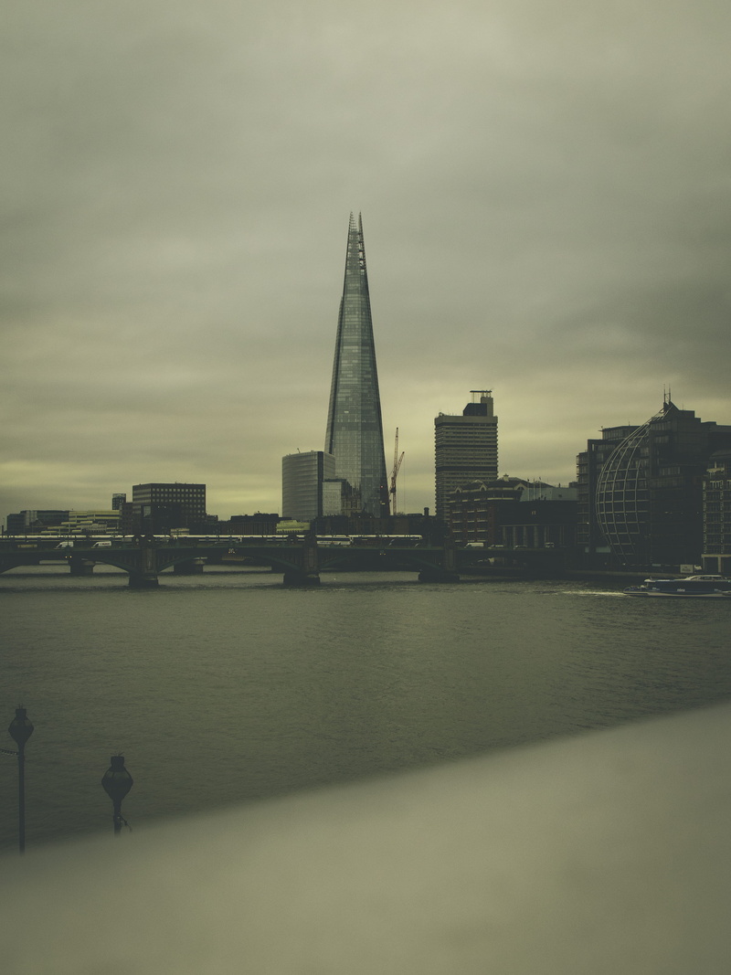 the shard, river, no people, united kingdom, travel, london, tones, city, travel destinations, urban skyline, architecture, water, cloud - sky, outdoors