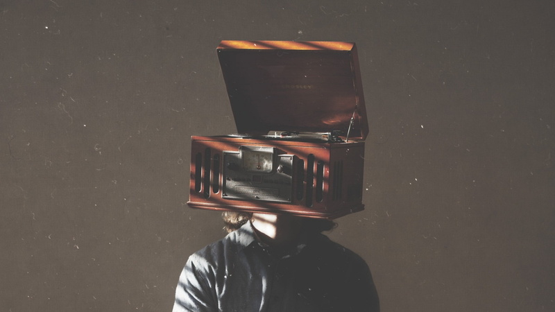 men, wood, shirt, shadow, 1080P, phonographs, artwork, simple background, technology, filter