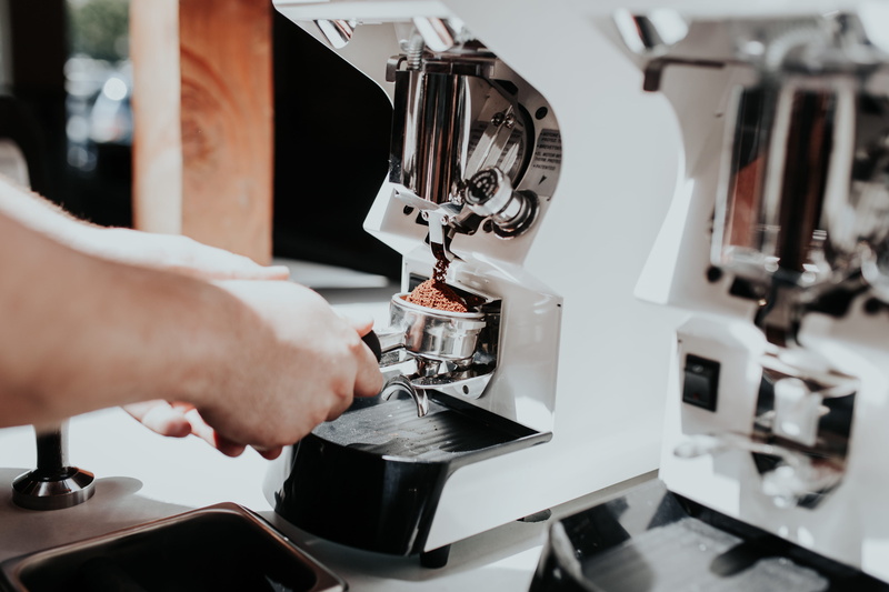 cafe, human hand, 4K, pour, white, technology, food and drink, espresso, brew, finger, person, coffee maker, espresso maker, close-up, espresso machine