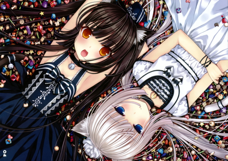 jewelry, high angle view, abundance, indoors, market stall, retail, for sale, 2K, shopping, representation, creativity, anime girls, Neko Para, store
