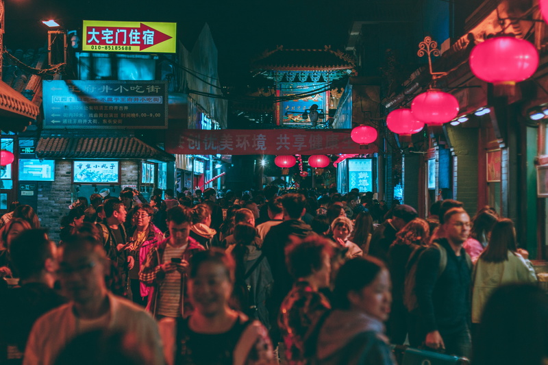 men, festival, night, people, illuminated, market, building exterior, night life, pub, women, adult, lifestyles, city life, party, club, communication