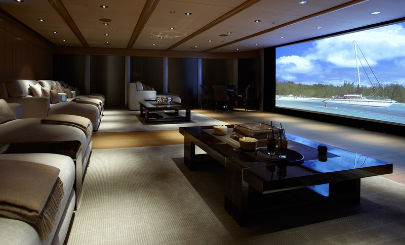 Sofas, absence, Film, Cushions, chair, Tables, domestic life, home interior, indoors, Home, Screen, design, window, Lighting, modern, luxury, Cinema, architecture