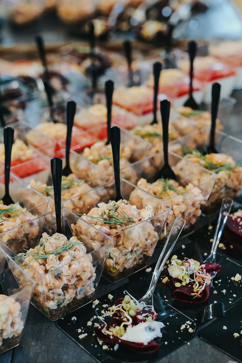 close-up, choice, lunch, indulgence, vegetable, plate, meal, dessert, tray, seafood, ready-to-eat, appetizer, restaurant, business, sweet food, selective focus