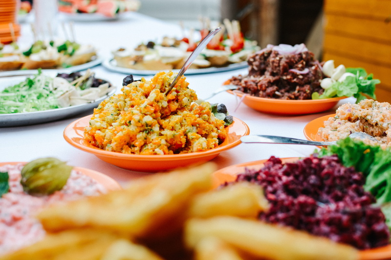 meal, meat, salad, business, food and drink, Vegetable, appetizers, healthy eating, wellbeing, crockery, gourmet, variation, temptation, no people, indoors