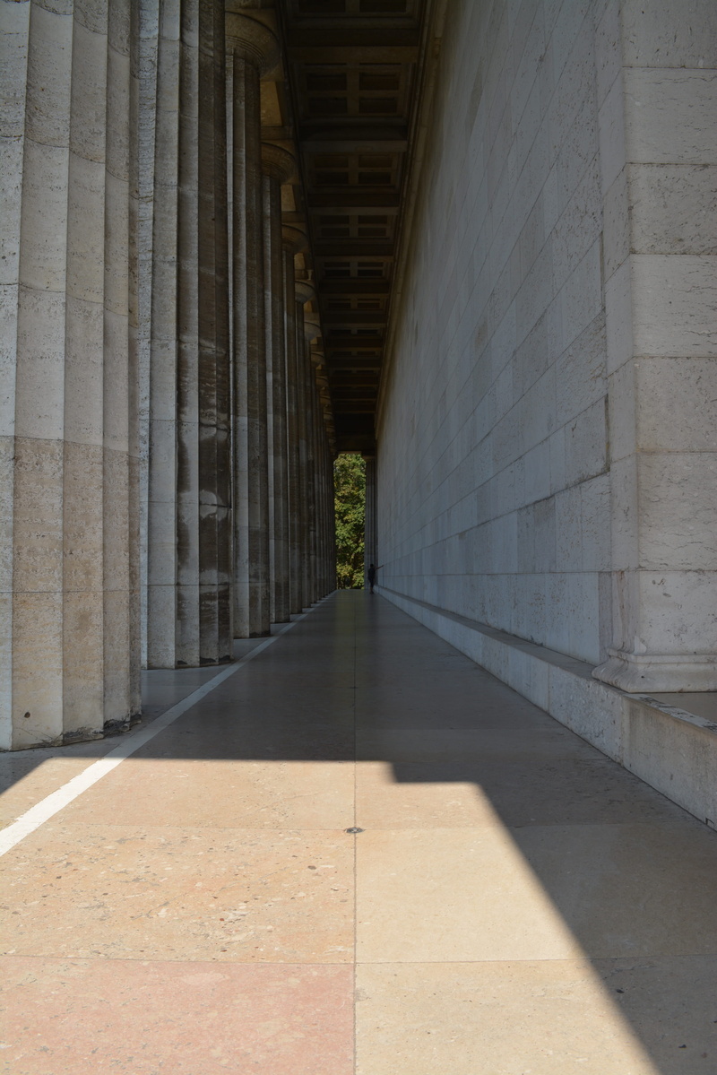 great german, building exterior, Walhalla, built structure, columnar, outdoors, the way forward, no people, sunlight, the past, impressive, colonnade, Arcade