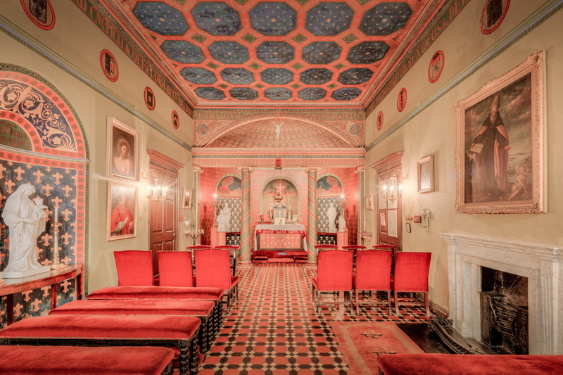fireplace, indoors, religion, room, illuminated, ceiling, seat, mural, skirlaugh, art and craft, representation, carpet, belief, furniture, united kingdom
