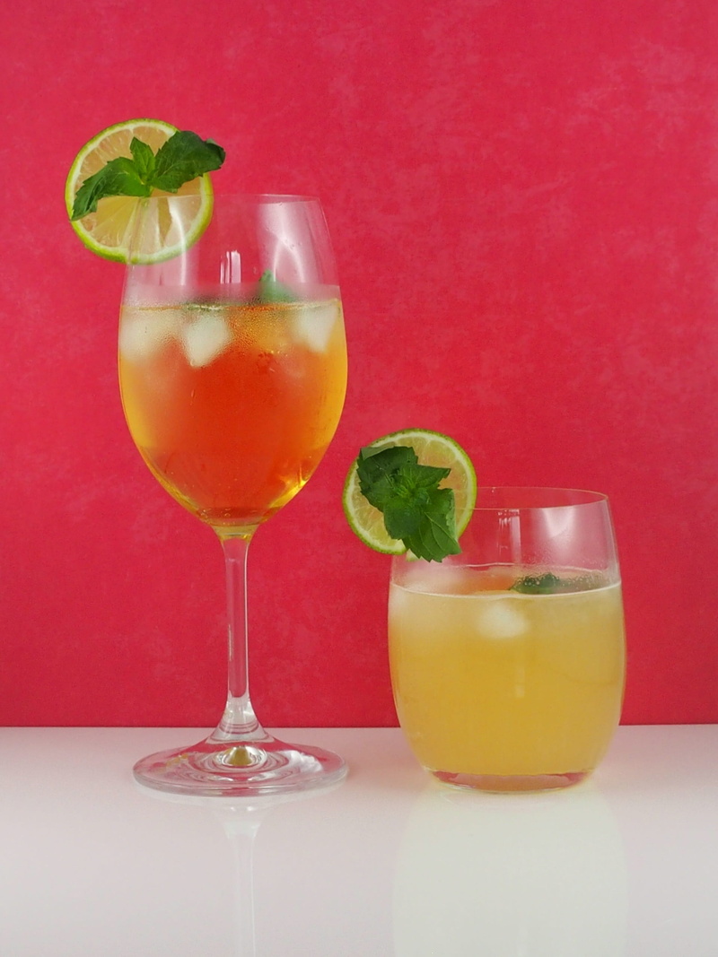 alcohol, fruit, Drink, summer, fruity, indoors, benefit from, Cocktail, leaf, refreshment, red, no people, aperitif, drinking glass, herb, close-up, glass - material