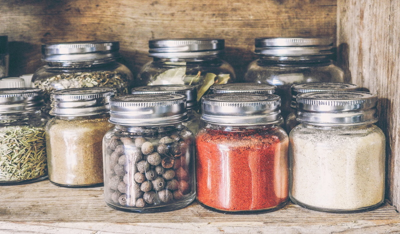 lid, natural, no people, variation, spice, wood - material, dry, turmeric, seasoning, ingredient, wood, lot, assortment, glass - material, traditional
