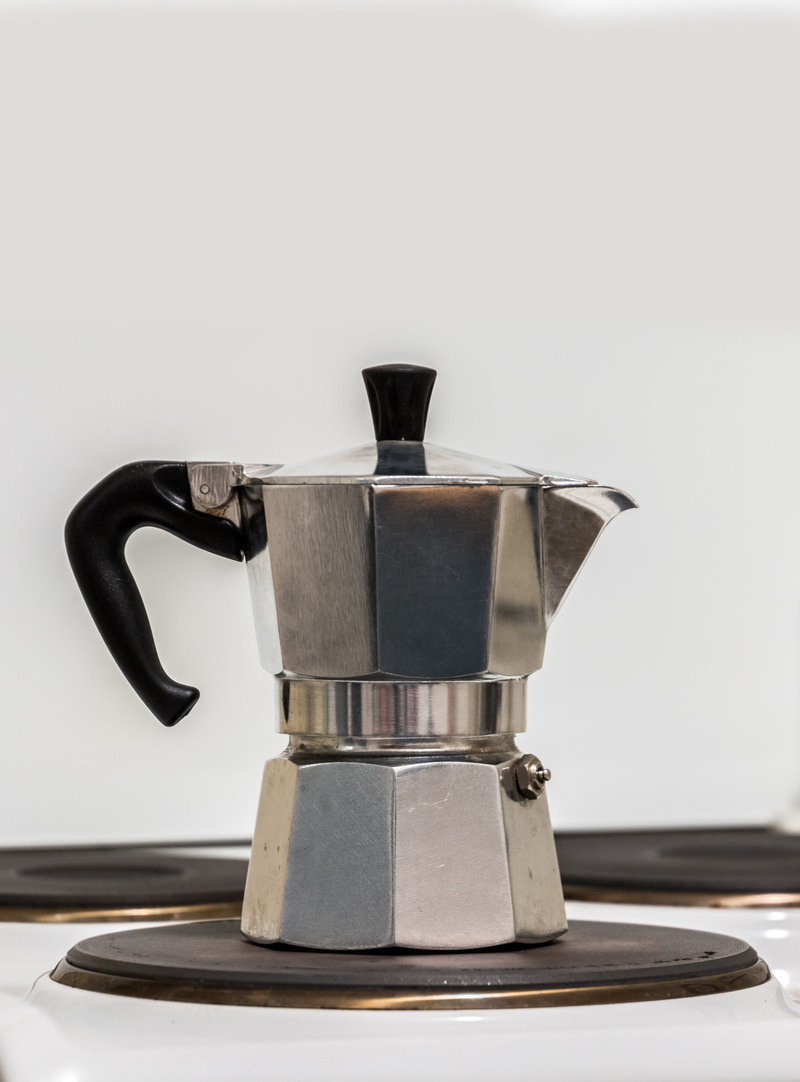 coffee pot, studio shot, italian coffee, preparation, make coffee, copy space, steel, close-up, espresso maker, household equipment, kitchen, appliance