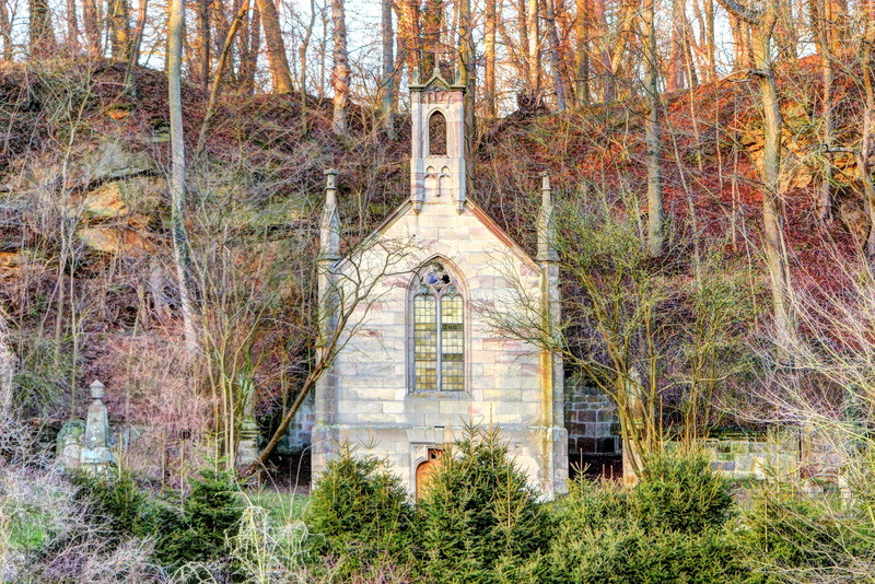 Castle Chapel, nature, elmar hausen, growth, belief, footbridge, outdoors, of the malt castle, castle, autumn, tree, Masonry, no people, architecture, religion