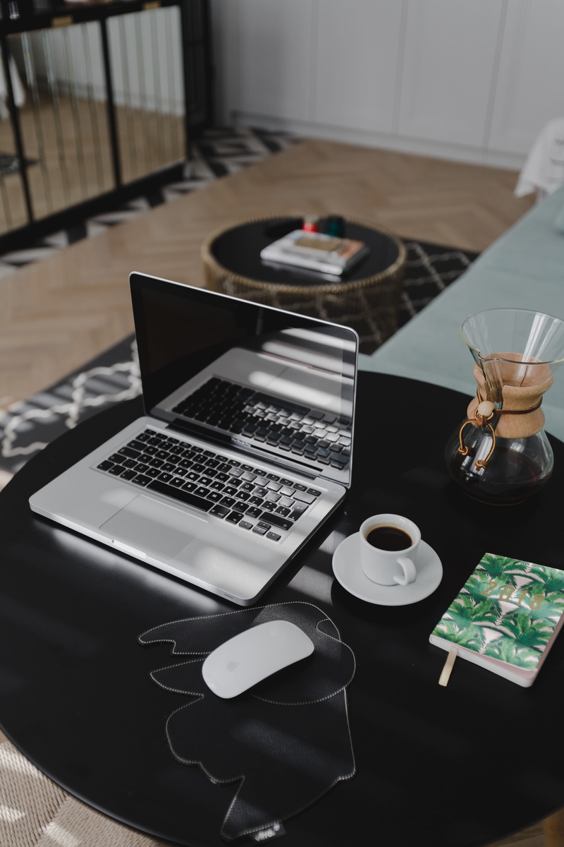contemporary, notebook, still life, refreshment, cup, workplace, 5K, food and drink, portable information device, home office, no people, chemex, day