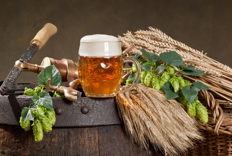 tap, wheat, hops, ears, barrel, mug, foam, beer, 4K