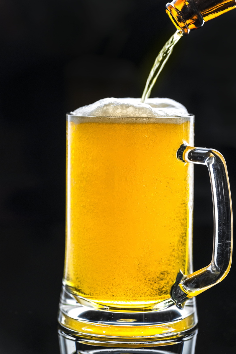 craft beer, 4K, close up, refreshment, still life, drink, celebration, black background, beer glass, pouring, bar, refreshmen, no people, drinking glass