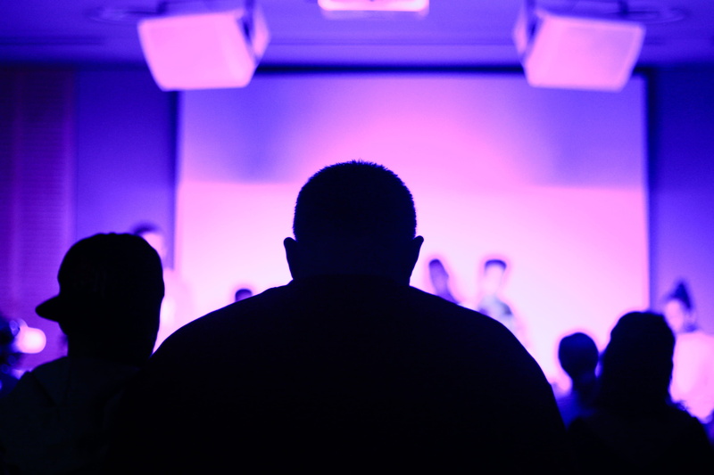 cinema, men, room, business, three, over the shoulder view, interior design, entertainment event, club, nightlife, watching, night club, night life, adult