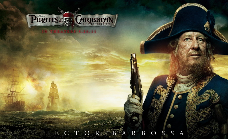 hat, cloud - sky, sky, Movies, waist up, geoffrey rush as barbossa, communication, nature, western script, pirates of the caribbean 2011, 2011, men, male likeness
