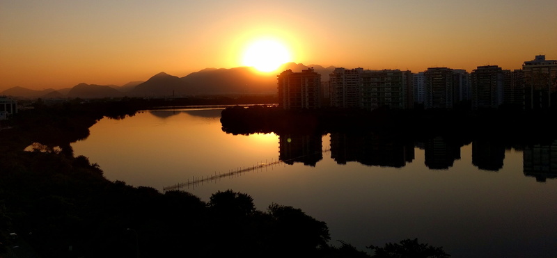 built structure, rio de janeiro, silhouette, 4K, Sunset, city, skyscraper, peninsula condo, Twilight, orange color, sun, Barra Da Tijuca, beauty in nature