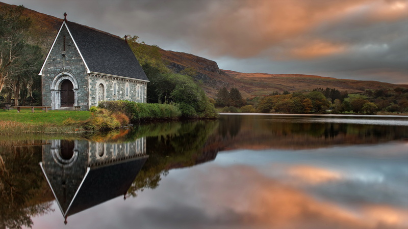 Ireland, 4K, Gougane Barra, St Finbars Oratory, Cork