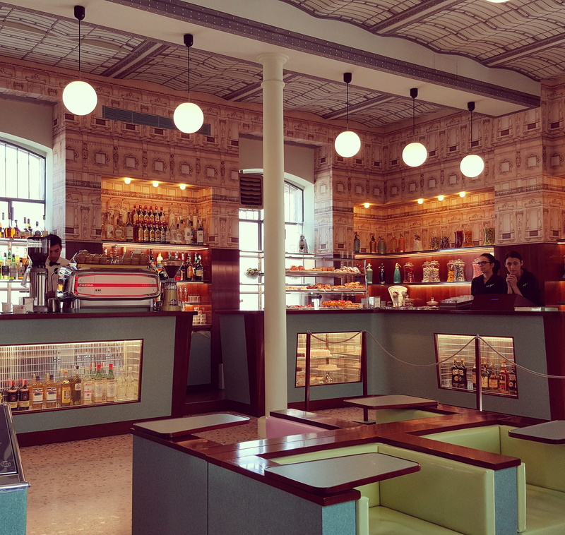 women, bar luce, food and drink, milano, people, design, table, food, light, group of people, indoors, wesanderson, 2K, cafe, real people, business, incidental people