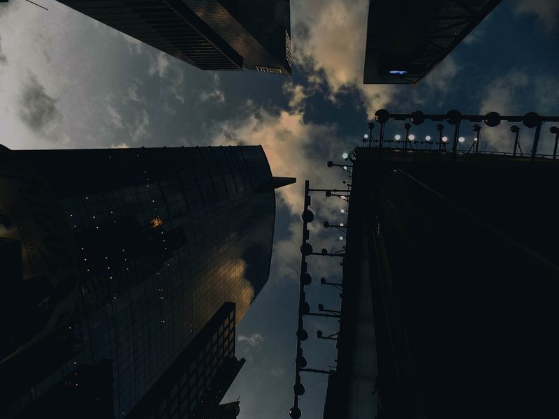luces, new york, apuesta de sol, ny, night, nature, street, united states, city, nubes, cloud - sky, architecture, building, silhouette, smoke - physical structure