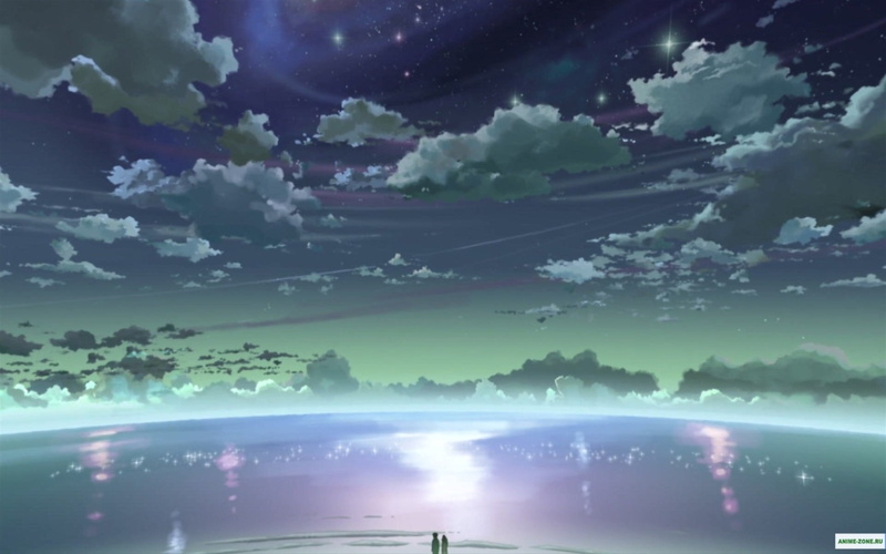 sky, 5 Centimeters Per Second, water, sunlight, no people, tranquil scene, tranquility, architecture, nature, idyllic, character, cloudscape