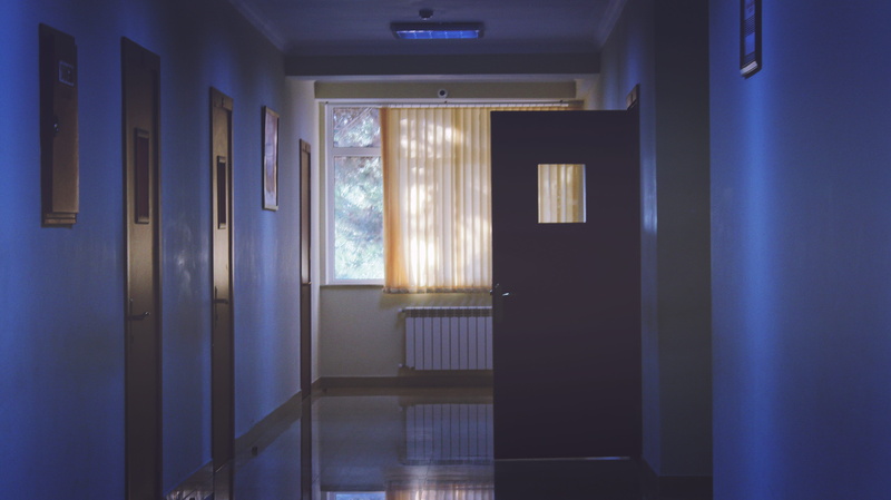 domestic room, building, entrance, curtain, light, floor, reflection, empty, corridor, hallway, room, indoors, arcade, 5K, home interior, built structure