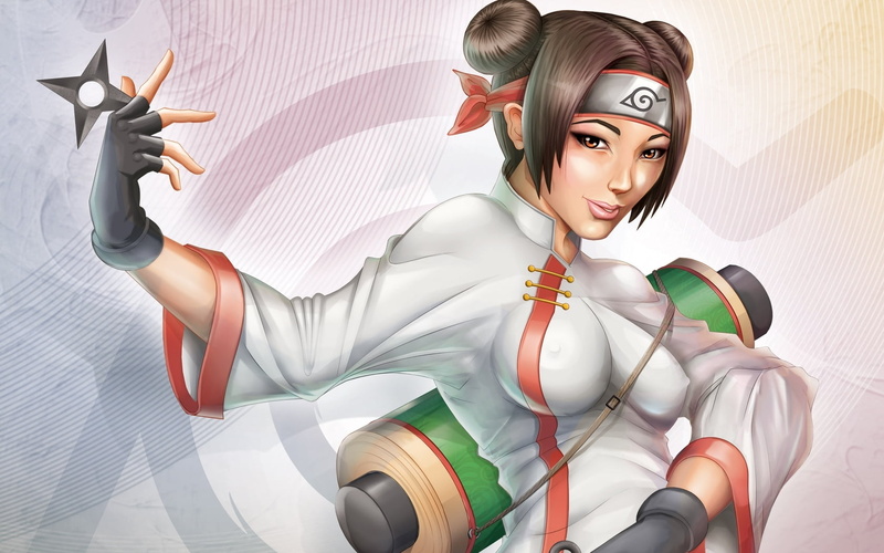720P, young adult, looking, tenten, girl, representation, adult, people, beautiful woman, standing, fashion, indoors, anime, Anime / Animated, portrait
