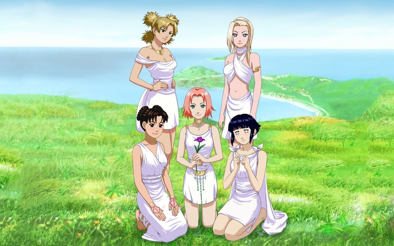 Anime, Sakura Haruno, Tenten (Naruto), Temari (Naruto), Hinata Hyūga, Naruto, 1080P, Ino Yamanaka