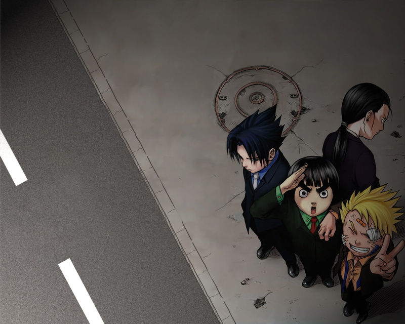720P, anime, sasuke, lee, hyuuga, uchiha, Uchiha Sasuke, rock, naruto, art, Naruto: Shippuden, uzumaki, x, neji, shippuden, hd